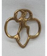 Vintage Girl Scouts Brownies Gold Lapel Pin 3/4&quot; - €5,93 EUR