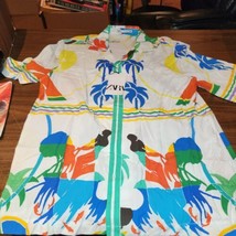 NEW with tags  Zara Mens Tropical Beach Print Short Sleeve Shirt Multicolor - M - £27.21 GBP