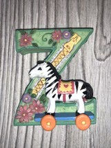 MARY ENGELBREIT Nursery Alphabet Letter Z Hand Painted Resin 1999 Retired Zebra - £7.12 GBP