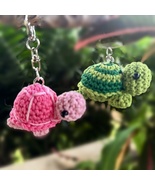 Handmade Crochet Turtle Keychain – Honu Sea Turtle Bag Charm, 3” – Pink ... - $14.99