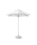 9&#39; White Polyester Round Market Patio Umbrella - €401,47 EUR