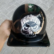 Motorcycle Helmet Baseball Cap Style fiberglass custom Helmet black &amp; si... - £137.71 GBP
