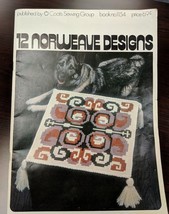 Vintage 12 Noroweave Designs Pattern Book Norwegian Embroidery MCM Scand... - $12.82