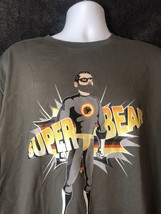 Port &amp; Company Ring Spun Gray T-shirt with Super bear logo size 3XL/3TG/3EG - $14.74