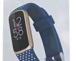 Fitbit Luxe Silicone Band Dabney Lee Band Blue and White Polka Dots NEW - $6.23