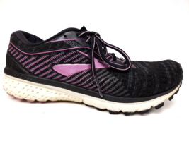 Brooks Ghost 12 Black/Purple Womens Sz 8 US Athletic Running Shoes Sneakers - £27.93 GBP