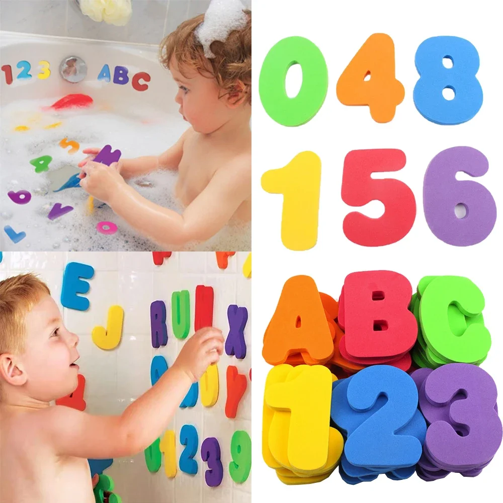 36 pcs set baby bath toys soft eva letter puzzle kids water early educational toy foam thumb200