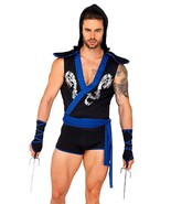 NEW Sexy Ninja Warrior Costume for Men SZ XL Halloween Role Play MSRP $59 - $470.22 MXN