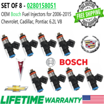 Bosch 8Pcs OEM Fuel Injectors for 2011-2015 Chevrolet Camaro 6.2L V8 #0280158051 - £100.84 GBP