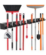 Broom Holder Wall Mount, 2 Packs Black Wall Hanging Garden Tool &amp; Utilit... - $10.64
