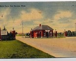 Main Gate Fort Devens Massachusetts 1942 postcard - £7.00 GBP