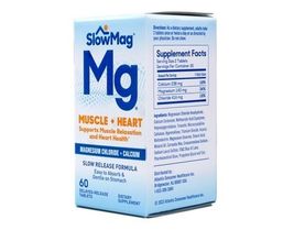 8/2026+ SlowMag Mg Muscle + Heart, Magnesium Chloride + Calcium, 60 Count - $14.35