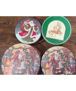 Vintage Set of 4 Christmas Tins - £8.63 GBP