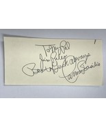 Carmen Basilio (d. 2012) Signed Autographed 2.5x5 Signature Card - $284.24 MXN
