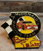 McDonalds Nascar Bill Elliott Racing Team Collectible Pinback Pin Button - £8.57 GBP