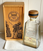 Edicion 1800 Gran Reserva Tequila Anejo Del Nuevo Milenio Empty Bottle Wood Box - £74.70 GBP