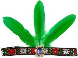 Sequins Feather Headpiece Headband 1920s Carnival Party Headwear for Women Grils - £18.48 GBP
