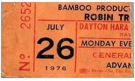 Vintage Robin Trower Ticket Stub Juillet 26 1976 Hara Arena Dayton Ohio - £40.98 GBP
