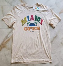 Miami Open Tennis Colorful Logo Court T-Shirt Tee Mens Size MEDIUM New NWT - £27.30 GBP
