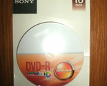 NEW Sony DVD-R 10 Pack 4.7 GB 120 min. 1x-16x recordable printable blank... - $7.50
