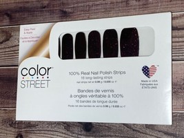 Color Street Russian Around Deep Crimson Red Sparkle Glitter Nail Strips - $3.99