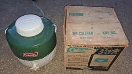 Vintage Coleman Snow Lite Cooler Jug with Box, Made in USA, 1 Gallon, Green - £59.78 GBP