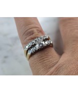 Womens Vintage Estate 14K Yellow Gold Diamond Engagement Ring Set, 4.5g E3633 - $841.50
