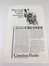 Canadian Pacofic Winter Cruises Vtg 1929 Advertising Print Ad Art - £7.48 GBP