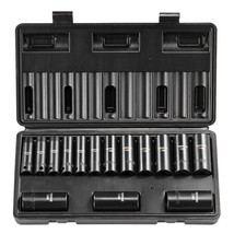 VEVOR Impact Sockets Set 15pcs 6-Point 3/8in Drive Bit Ratchet Tool Kit Case - $59.84