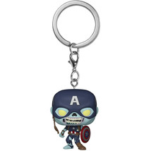 What If Zombie Captain America Pocket Pop! Keychain - £14.72 GBP