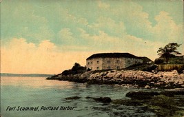Portland ME-Maine, Fort Scammel at Portland Harbor, Vintage c1909  Postcard bk34 - £3.91 GBP