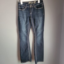 Seven 7 Jeans Womens  Blue Denim Pants Mid Rise Boot Rocker Size 6 Pre Owned - £19.37 GBP