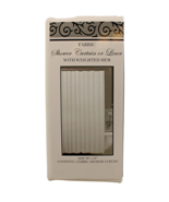 White  Fabric Shower Curtain or Liner  With Weighted Hem 70&quot; x 72&quot; Top Q... - €11,06 EUR