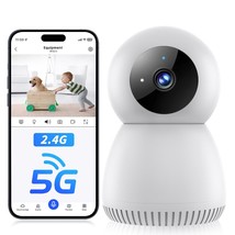 Indoor Camera 5G 2.4GHz WiFi 360 Pan Tilt Cameras for Home Security 1080P Baby P - $58.22