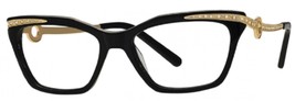 Caviar 2010 Eyeglasses Women&#39;s Black Gold Authentic New - $285.95
