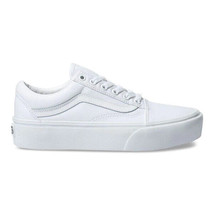 Vans Old Skool Plat True White Size men&#39;s 7.0 women&#39;s 8.5 NEW - £50.52 GBP