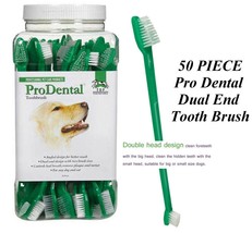 TOP PERFORMANCE Pro DENTAL 50 pc PET DOG CAT DUAL END TOOTHBRUSHES Tooth... - £30.44 GBP