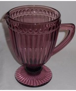 Mikasa Glass MIB ITALIAN COUNTRYSIDE PATTERN Amethyst Color FOOTED PITCHER - $744.73 MXN