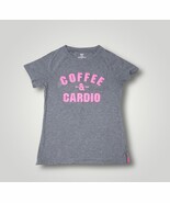 Activewear Coffee &amp; Cardio Pink Graphic Print Short Sleeve T Shirt Sz S ... - $247.08 MXN