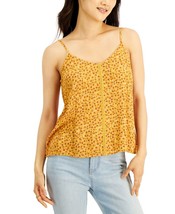 MSRP $29 Hippie Rose Juniors&#39; Textured Lace-Trim Camisole Gold Size Small - £10.52 GBP