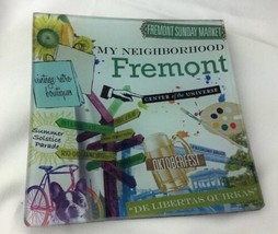 Fremont Neighborhood Glass Tray 6 X 6 Seattle WA Collection King County ... - $24.22