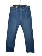 Levi&#39;s 501150th Anniversary Men Jeans Button Fly Peace Sign Denim Blue 3... - $69.29