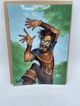Warcraft Blizzard Hearthstone Possessed Villager 8x11  Signed By Matt Di... - £136.28 GBP