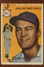 Vintage 1954 Baseball Card TOPPS #152 MIKE BLYZKA Pitcher Baltimore Orioles - $11.52