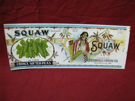 Vintage Squaw Brand Advertising Paper label #2 - £11.59 GBP