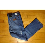 Wrangler RetroMen&#39;s Harrick Dark Wash Stretch Slim Straight Jeans Blue S... - £31.59 GBP