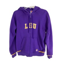 Nike Team Womens Jacket Size L Large 12-14 Purple Gold Long Sleeve LSU Hooded - £17.09 GBP
