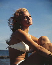 Raquel Welch beautiful pose in white bikini hair blowing in wind 8x10 inch photo - £9.44 GBP