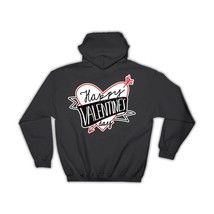 Heart Arrow : Gift Hoodie Valentines Day Love Romantic Girlfriend Wife Boyfriend - £28.76 GBP