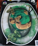 Creepy Toilet Lid Cover SCARY Poisonous Snakes Boa Constrictor Cobra HAL... - $56.45 MXN